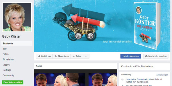 Gaby bei Facebook